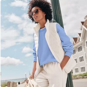 Lands' End Women's Packable Puffer Vest in Light Pink